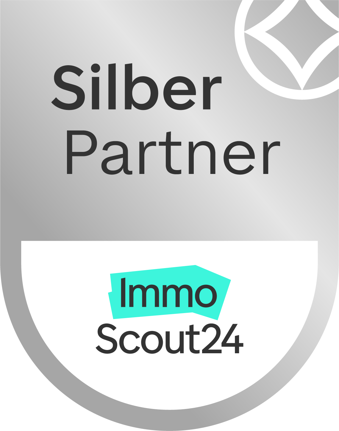 Logo ImmoScout24 Silber Partner